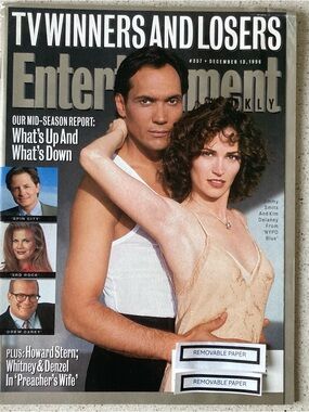 Entertainment Weekly Magazine Jimmy Smits &  Kim Delaney December 13 1996 Label
